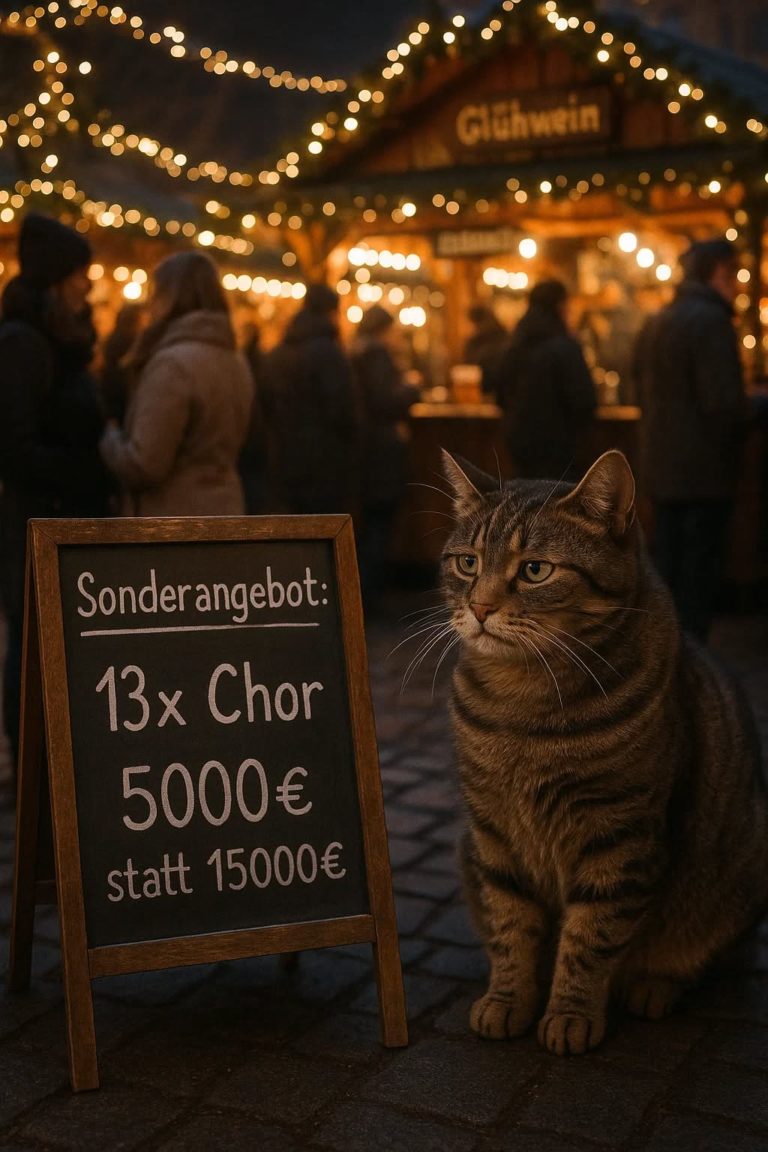 🎄 „Wenn Chöre zu teuer sind, singt halt der Kassierer“